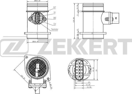 Zekkert SE-1024 - Датчик потоку, маси повітря autozip.com.ua