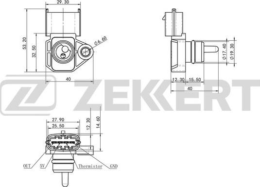 Zekkert SE-1027 - Датчик, тиск у впускний трубі autozip.com.ua