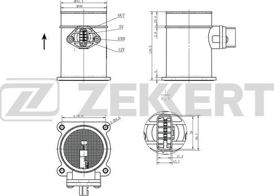 Zekkert SE-1076 - Датчик, тиск у впускний трубі autozip.com.ua