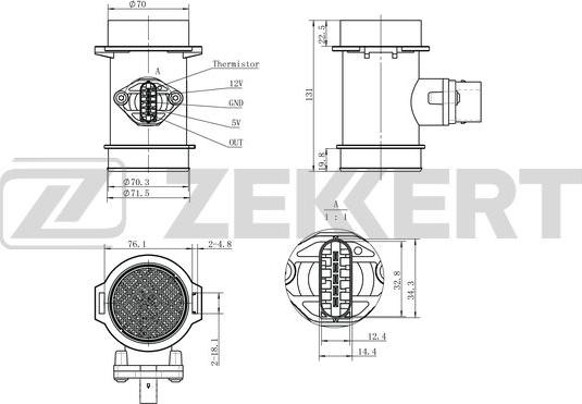 Zekkert SE-1101 - Датчик, тиск у впускний трубі autozip.com.ua