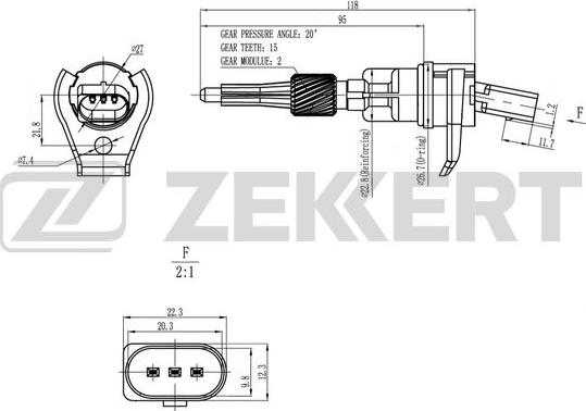 Zekkert SE-8503 - Датчик швидкості, спідометра autozip.com.ua