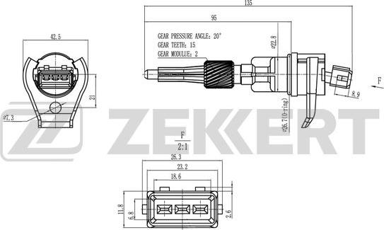 Zekkert SE-8507 - Датчик швидкості, спідометра autozip.com.ua