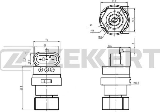 Zekkert SE-8514 - Датчик швидкості, спідометра autozip.com.ua