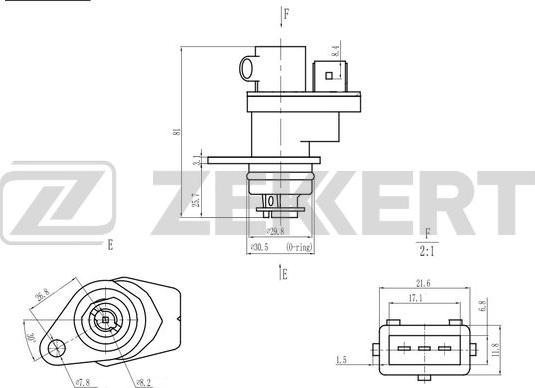 Zekkert SE-8515 - Датчик швидкості, спідометра autozip.com.ua