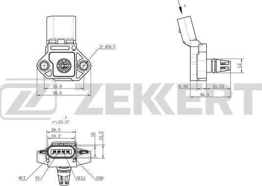 Zekkert SE-2018 - Датчик потоку, маси повітря autozip.com.ua