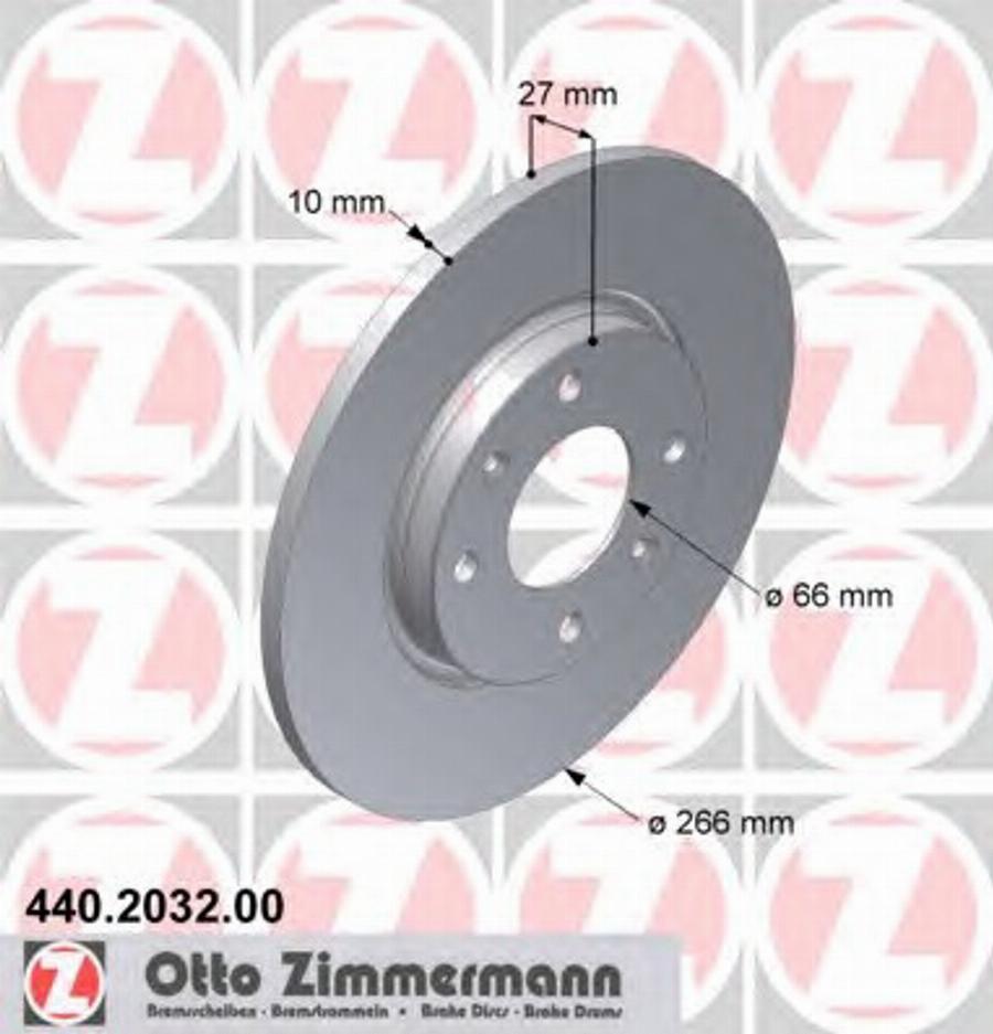 Zimmermann 440 2032 00 - Гальмівний диск autozip.com.ua