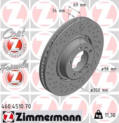 Zimmermann 460.4510.70 - Гальмівний диск autozip.com.ua