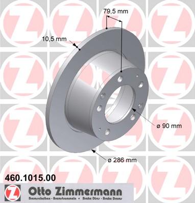 Zimmermann 460.1015.00 - Гальмівний диск autozip.com.ua