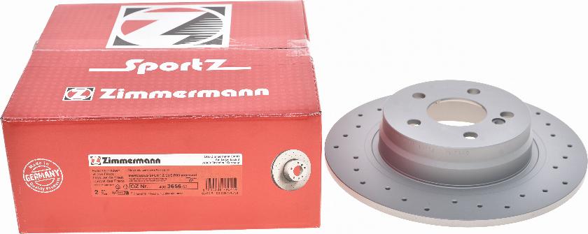 Zimmermann 400.3656.52 - Гальмівний диск autozip.com.ua