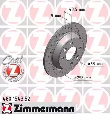 Zimmermann 480.1543.52 - Гальмівний диск autozip.com.ua