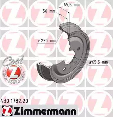 Zimmermann 430.1782.20 - Гальмівний барабан autozip.com.ua