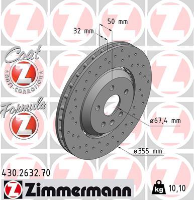 Zimmermann 430.2632.70 - Гальмівний диск autozip.com.ua