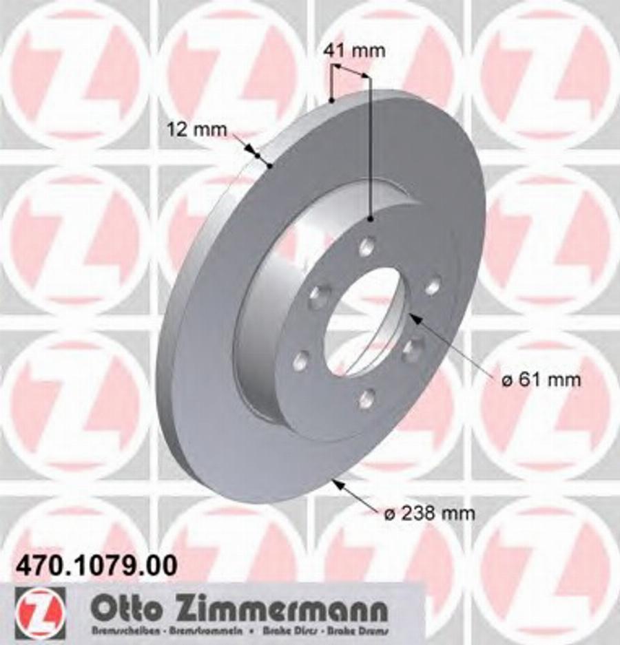 Zimmermann 470.1079.00 - Гальмівний диск autozip.com.ua