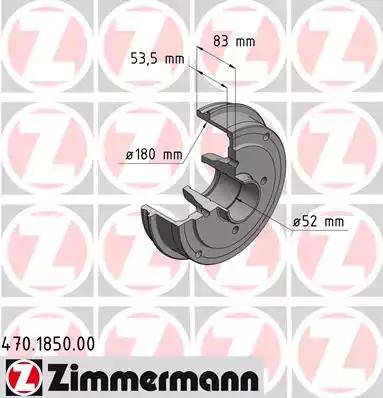 Zimmermann 470.1850.00 - Гальмівний барабан autozip.com.ua