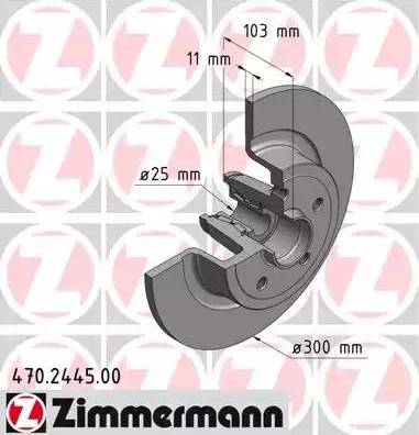 Zimmermann 470.2445.00 - Гальмівний диск autozip.com.ua