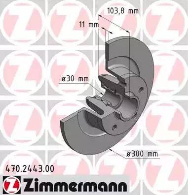 Zimmermann 470.2443.00 - Гальмівний диск autozip.com.ua