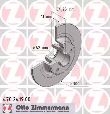 Zimmermann 470.2419.00 - Гальмівний диск autozip.com.ua