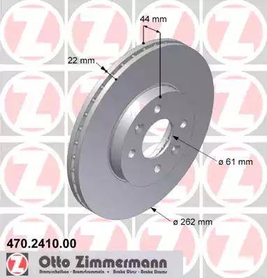 Zimmermann 470.2410.00 - Гальмівний диск autozip.com.ua