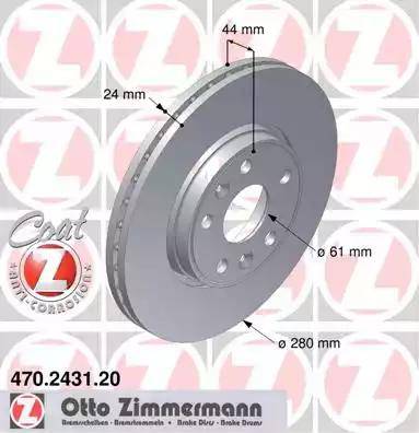 Zimmermann 470.2431.20 - Гальмівний диск autozip.com.ua
