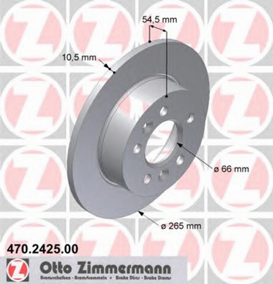 Zimmermann 470.2425.00 - Гальмівний диск autozip.com.ua