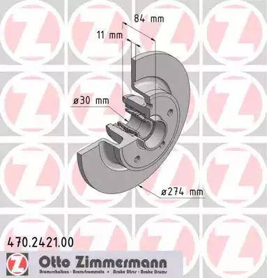Zimmermann 470.2421.00 - Гальмівний диск autozip.com.ua