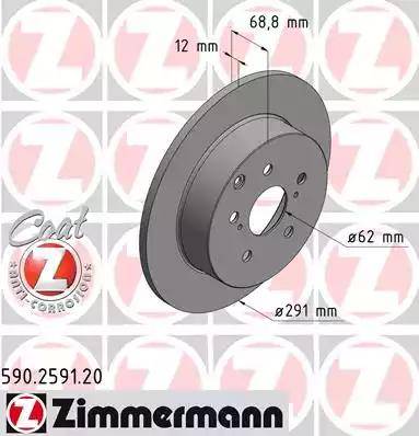 Zimmermann 590.2591.20 - Гальмівний диск autozip.com.ua