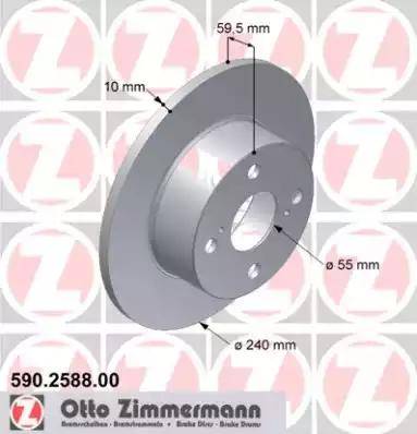 Zimmermann 590.2588.00 - Гальмівний диск autozip.com.ua