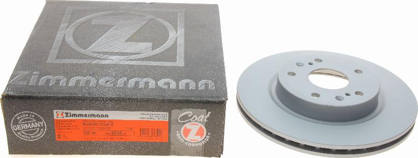 Zimmermann 540.5310.20 - Гальмівний диск autozip.com.ua
