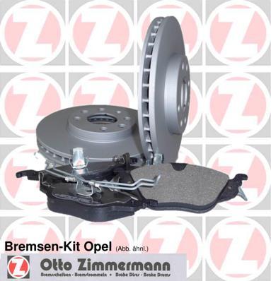 Zimmermann 640.4225.00 - Комплект гальм, дисковий гальмівний механізм autozip.com.ua