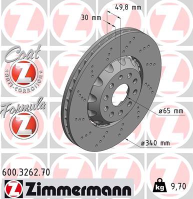 Zimmermann 600.3262.70 - Гальмівний диск autozip.com.ua