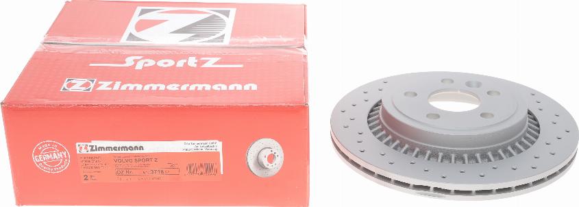 Zimmermann 610.3718.52 - Гальмівний диск autozip.com.ua