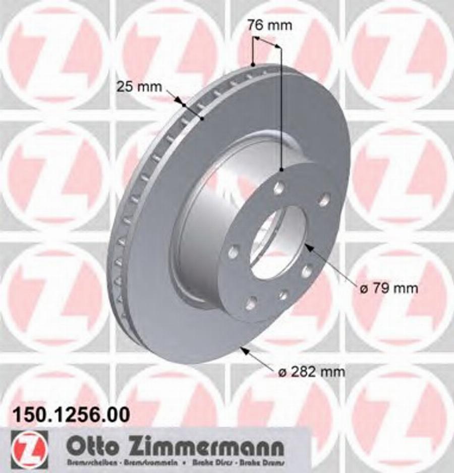 Zimmermann 150 1256 00 - Гальмівний диск autozip.com.ua