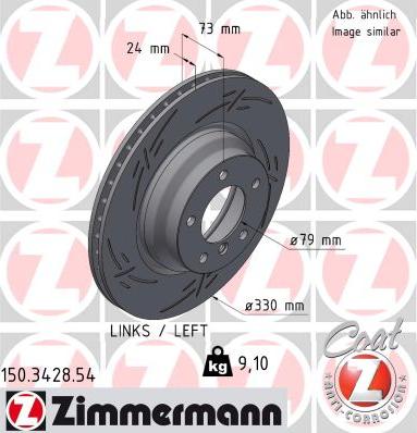 Zimmermann 150.3428.54 - Гальмівний диск autozip.com.ua