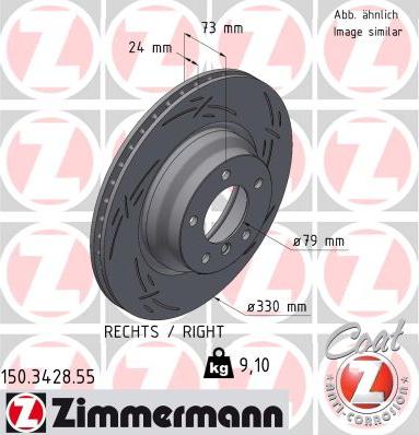 Zimmermann 150.3428.55 - Гальмівний диск autozip.com.ua