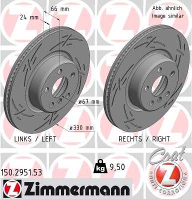 Zimmermann 150.2951.53 - Гальмівний диск autozip.com.ua