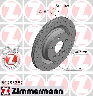 Zimmermann 150.2932.52 - Гальмівний диск autozip.com.ua