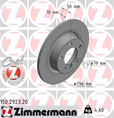 Zimmermann 150.2923.20 - Гальмівний диск autozip.com.ua