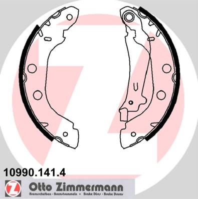 Zimmermann 10990.141.4 - Комплект гальм, барабанний механізм autozip.com.ua