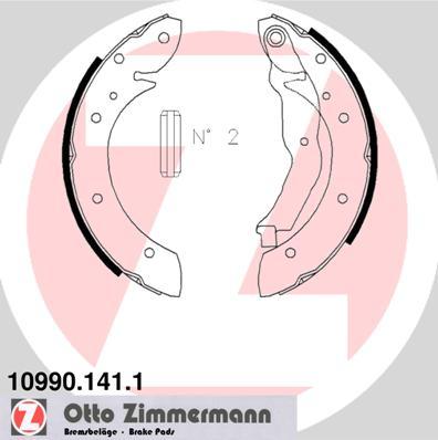 Zimmermann 10990.141.1 - Комплект гальм, барабанний механізм autozip.com.ua