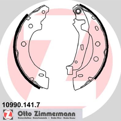 Zimmermann 10990.141.7 - Комплект гальм, барабанний механізм autozip.com.ua