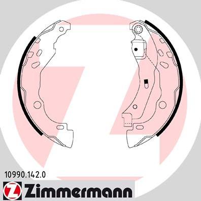 Zimmermann 10990.142.0 - Комплект гальм, барабанний механізм autozip.com.ua