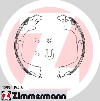 Zimmermann 10990.154.6 - Комплект гальм, барабанний механізм autozip.com.ua