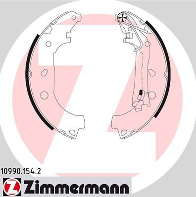 Zimmermann 10990.154.2 - Комплект гальм, барабанний механізм autozip.com.ua