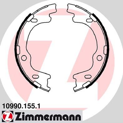 Zimmermann 10990.155.1 - Комплект гальм, ручник, парковка autozip.com.ua