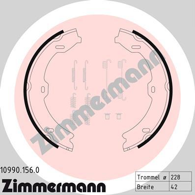 Zimmermann 10990.156.0 - Комплект гальм, ручник, парковка autozip.com.ua