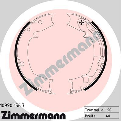 Zimmermann 10990.156.7 - Комплект гальм, ручник, парковка autozip.com.ua