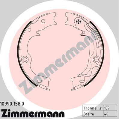 Zimmermann 10990.158.0 - Комплект гальм, ручник, парковка autozip.com.ua