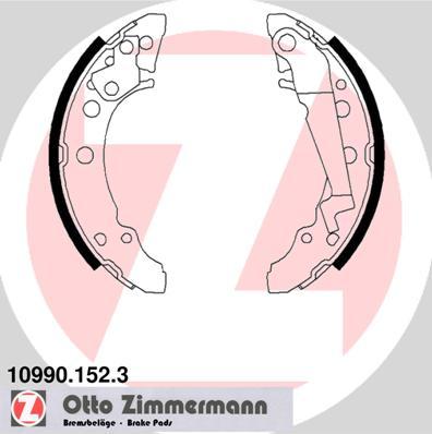 Zimmermann 10990.152.3 - Комплект гальм, барабанний механізм autozip.com.ua