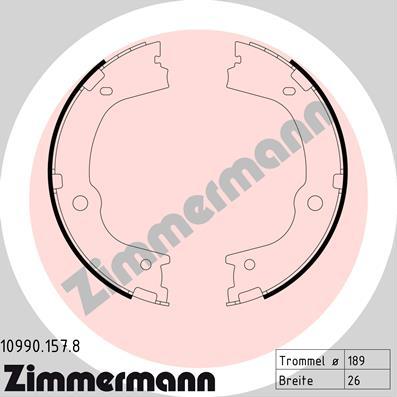 Zimmermann 10990.157.8 - Комплект гальм, ручник, парковка autozip.com.ua