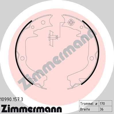 Zimmermann 10990.157.3 - Комплект гальм, ручник, парковка autozip.com.ua
